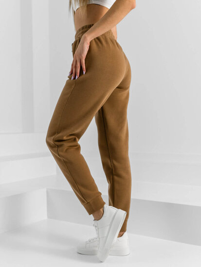 Pantalón de chándal para mujer marrón Bolf HL540