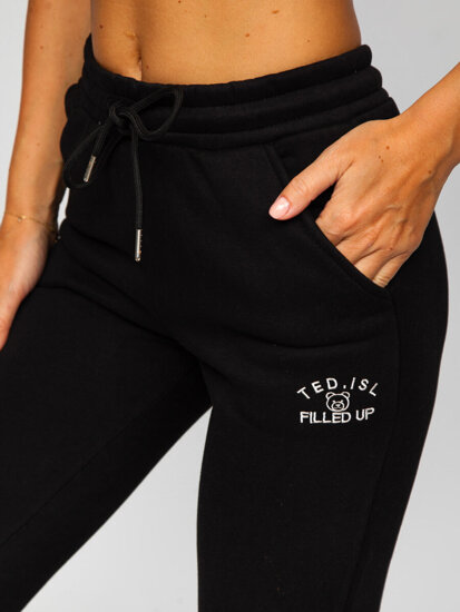 Pantalón de chándal para mujer negro Bolf F23350