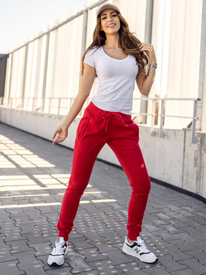 Pantalón de chándal para mujer rojo Bolf CK-01B