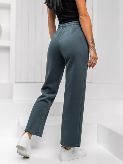 Pantalón de chándal tipo pierna ancha para mujer verde Bolf W5213