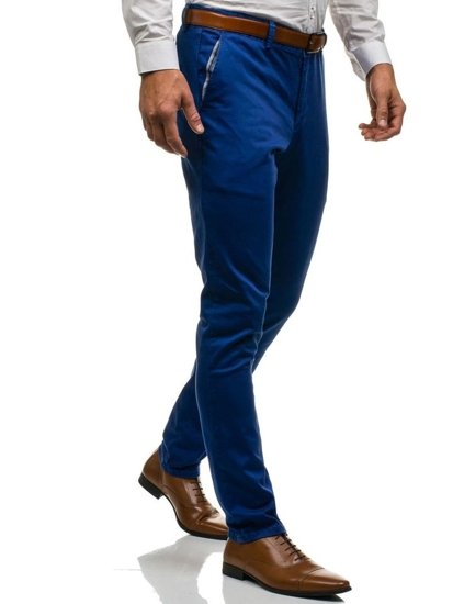 Pantalón de etiqueta para hombre azul Bolf 4326