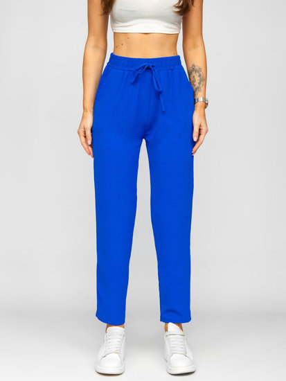 Pantalón de tela para mujer azul medio Bolf W7325