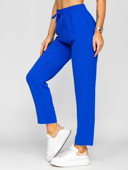 Pantalón de tela para mujer azul medio Bolf W7325