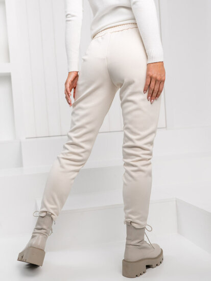 Pantalón de tela para mujer ecrú Bolf 57612