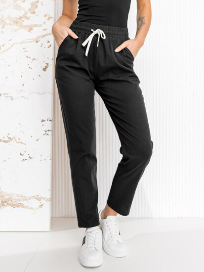 Pantalón de tela para mujer negro Bolf W7831