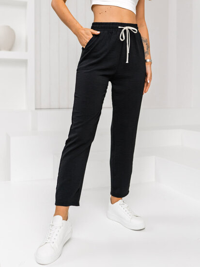 Pantalón de tela para mujer negro Bolf W7920