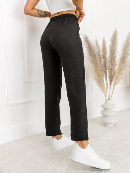 Pantalón de tela para mujer negro Bolf W7965