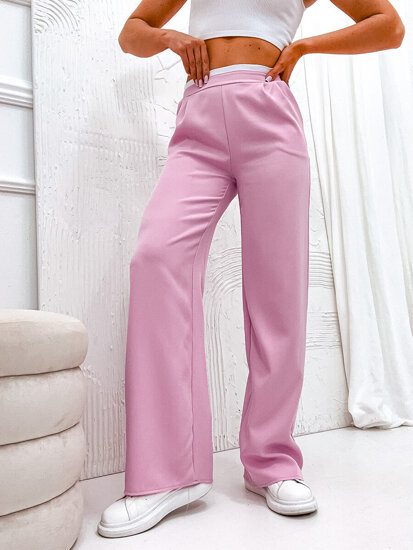 Pantalón de tela para mujer rosa Bolf 8274