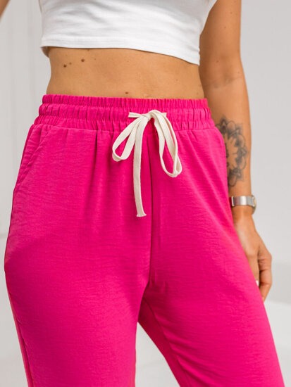 Pantalón de tela para mujer rosa Bolf W7920