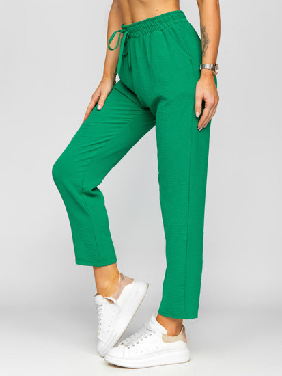 Pantalón de tela para mujer verde Bolf W7325