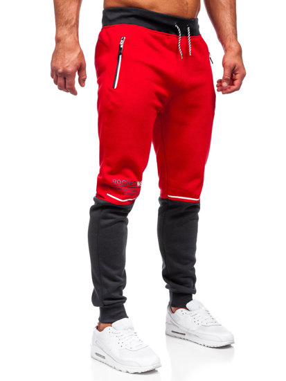 Pantalón deportivo con impresión para hombre rojo Bolf AM85