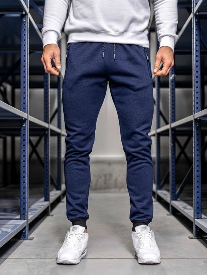 Pantalón deportivo para hombre azul oscuro Bolf AM72