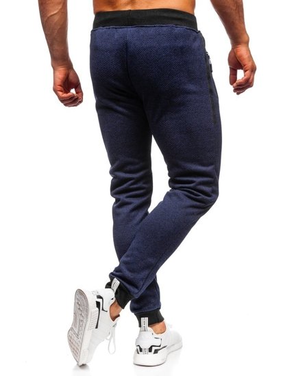 Pantalón deportivo para hombre azul oscuro Bolf AM72