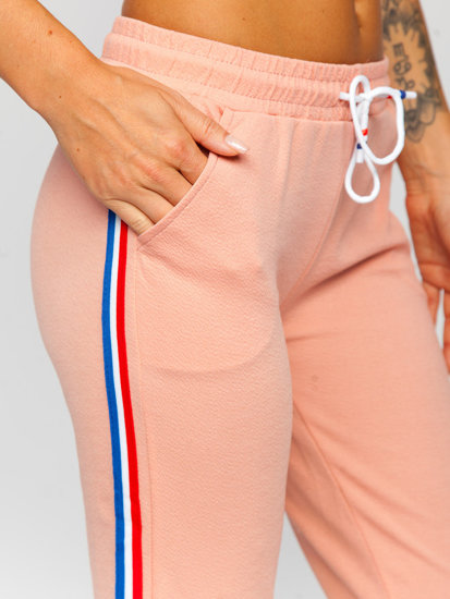 Pantalón deportivo para mujer rosa claro Bolf YW01020