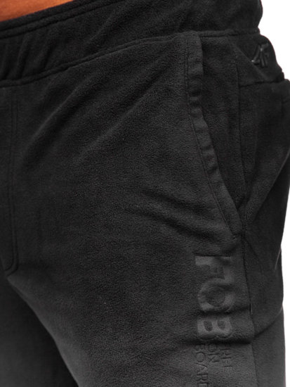 Pantalón forro polar de chándal jogger para hombre negro 4F SPMD014