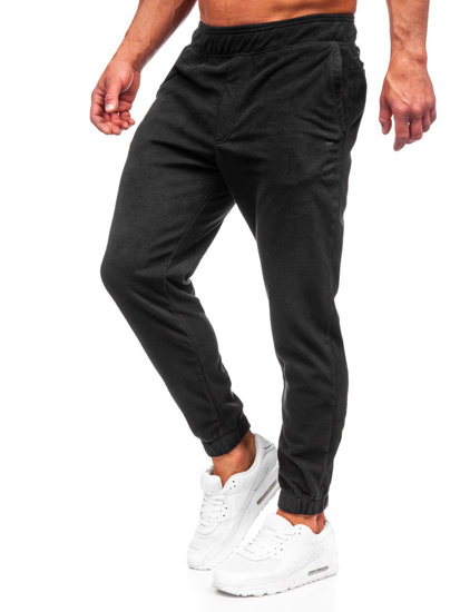 Pantalón forro polar de chándal jogger para hombre negro 4F SPMD014