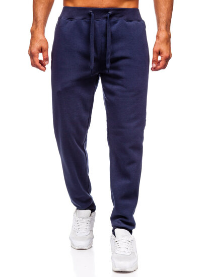 Pantalón grueso de chándal jogger para hombre azul oscuro Bolf MS002