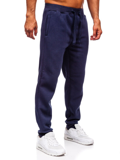 Pantalón grueso de chándal jogger para hombre azul oscuro Bolf MS002