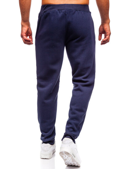 Pantalón grueso de chándal jogger para hombre azul oscuro Bolf MS002