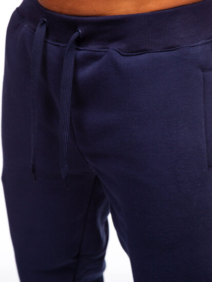 Pantalón grueso de chándal jogger para hombre azul oscuro Bolf MS002