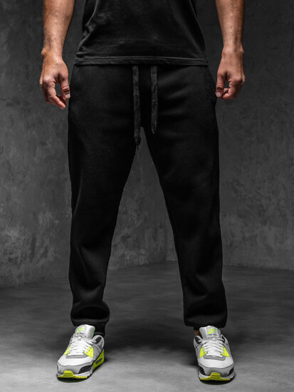 Pantalón grueso de chándal jogger para hombre negro Bolf MS002A1