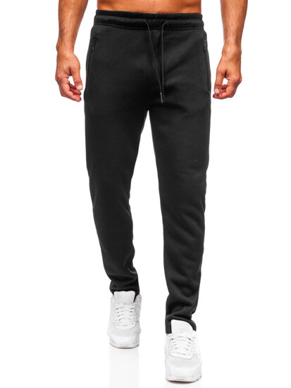 Pantalón grueso de chándal para hombre negro Bolf JX6212