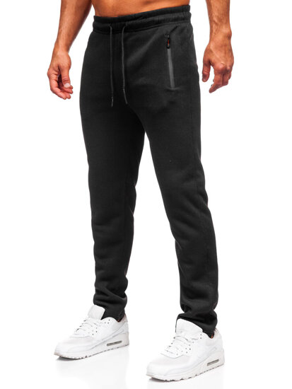 Pantalón grueso de chándal para hombre negro Bolf JX6212