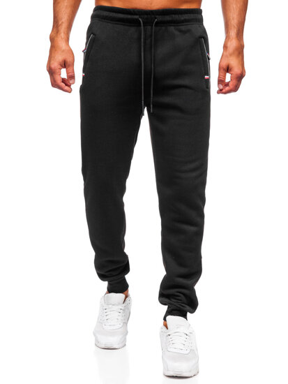 Pantalón grueso de chándal para hombre negro Bolf JX6217