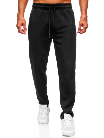 Pantalón grueso de chándal para hombre negro Bolf JX6279