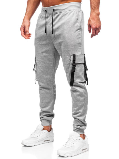 Pantalón jogger cargo de chándal para hombre gris Bolf 8K1117