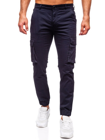 Pantalón jogger cargo para hombre azul oscuro Bolf MP0202BS