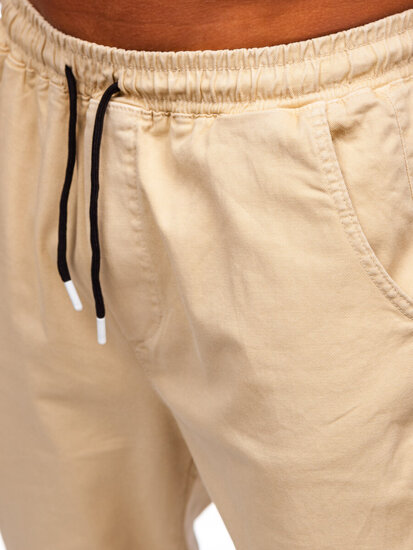 Pantalón jogger cargo para hombre beige Bolf 001