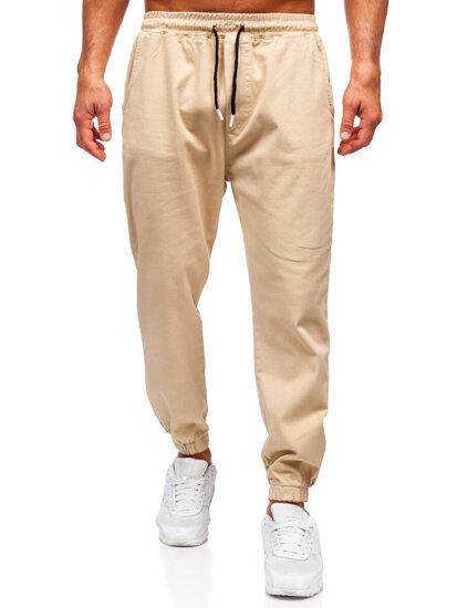 Pantalón jogger cargo para hombre beige Bolf 001