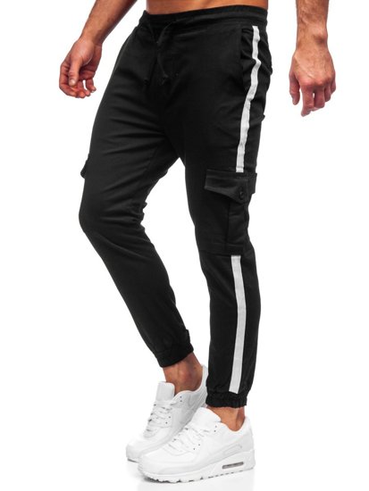 Pantalón jogger cargo para hombre color negro Bolf 0012