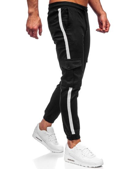 Pantalón jogger cargo para hombre color negro Bolf 0012