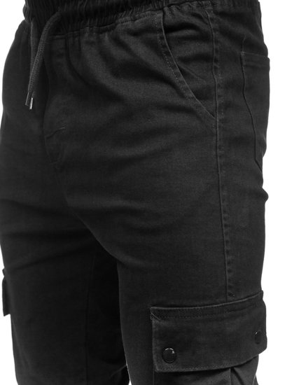 Pantalón jogger cargo para hombre color negro Bolf 0858