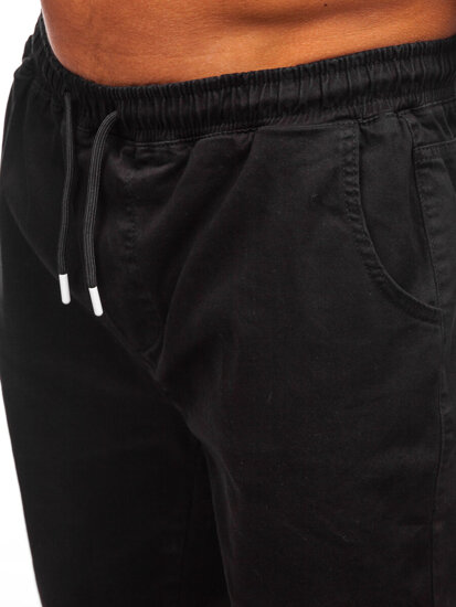 Pantalón jogger cargo para hombre negro Bolf 001