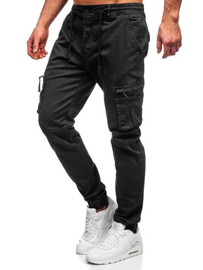 Pantalón jogger cargo para hombre negro Bolf 8983