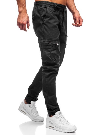 Pantalón jogger cargo para hombre negro Bolf 8983