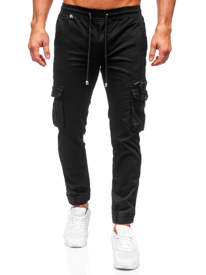 Pantalón jogger cargo para hombre negro Bolf MP0201N