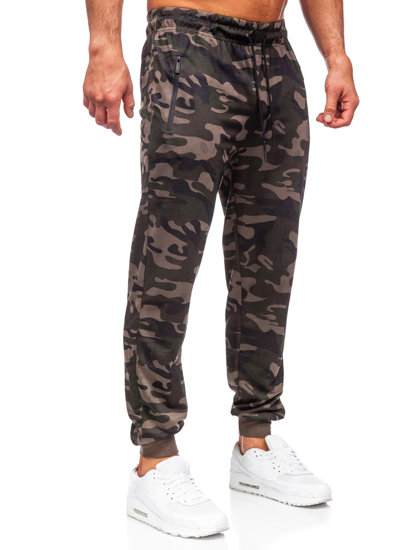 Pantalón jogger de chándal camuflaje para hombre caqui Bolf JX6185