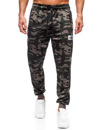 Pantalón jogger de chándal camuflaje para hombre caqui Bolf JX6186