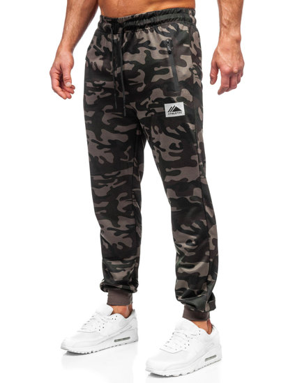 Pantalón jogger de chándal camuflaje para hombre caqui Bolf JX6186