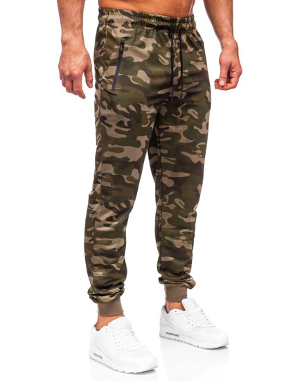 Pantalón jogger de chándal camuflaje para hombre verde Bolf JX6185