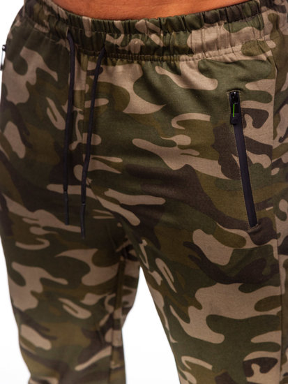 Pantalón jogger de chándal camuflaje para hombre verde Bolf JX6185