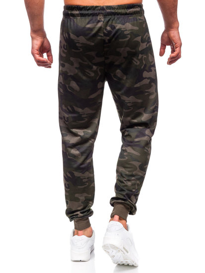 Pantalón jogger de chándal camuflaje para hombre verde oscuro Bolf JX6185