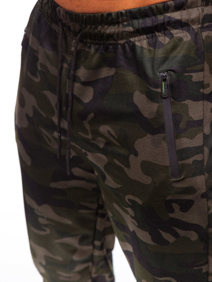 Pantalón jogger de chándal camuflaje para hombre verde oscuro Bolf JX6185