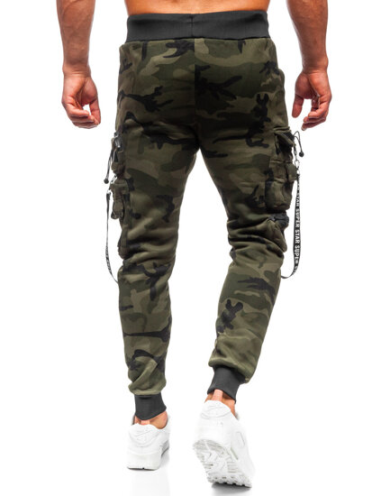 Pantalón jogger de chándal cargo camuflaje para hombre verde Bolf HSS107