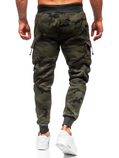 Pantalón jogger de chándal cargo camuflaje para hombre verde Bolf HSS123