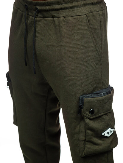 Pantalón jogger de chándal cargo hombre verde Bolf K17